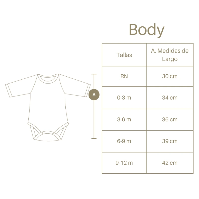 BODY BÁSICO M/L BEBÉ PIMA «WHITE CACTUS» - Imagen 2