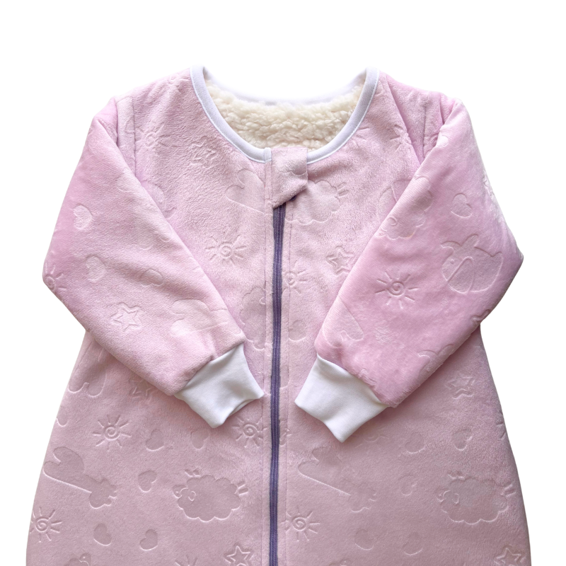 SACO DE DORMIR BEBÉ INVIERNO: BABY LILAC CARNERITO - Imagen 2