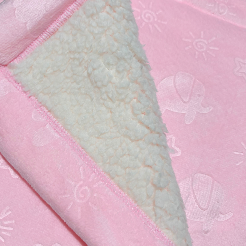 MANTA DE INVIERNO BEBÉ «PINK CARNERITO» - Imagen 2