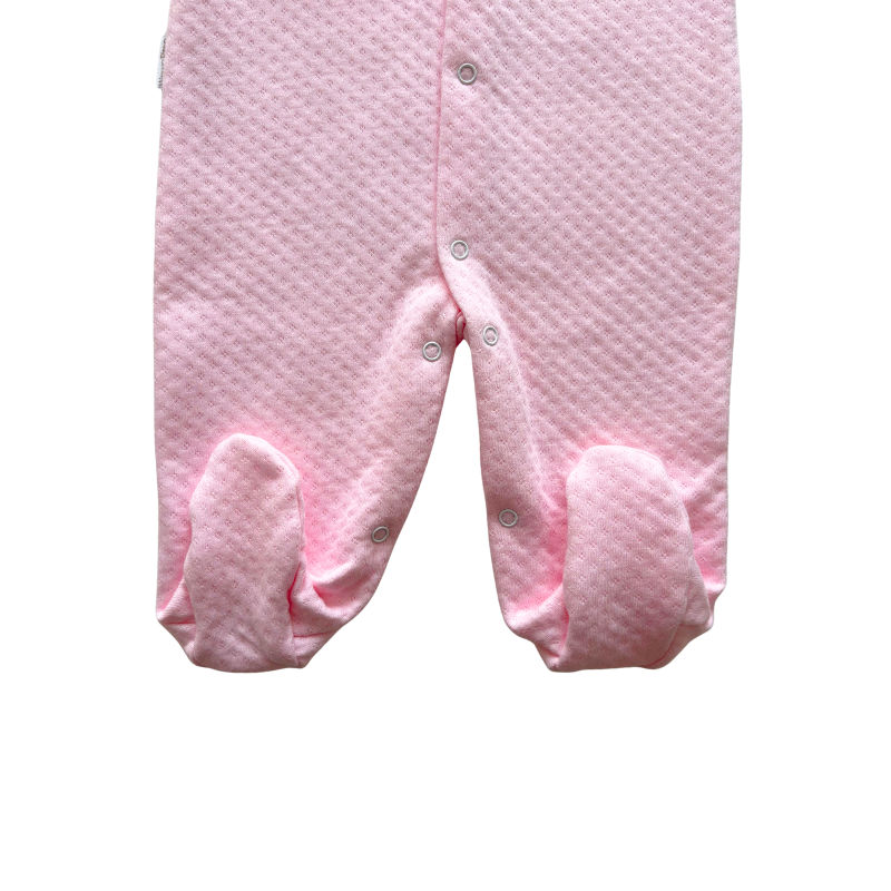 PIJAMA JACQUARD BEBÉ C/BROCHES «BUNNY ROSE» - Imagen 2