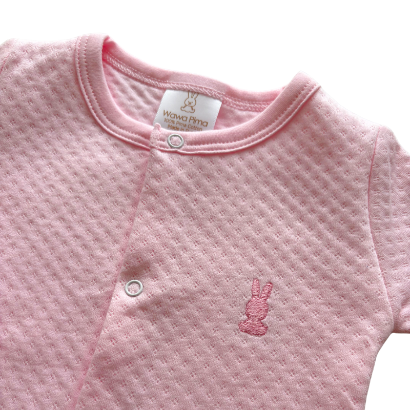 PIJAMA JACQUARD BEBÉ C/BROCHES «BUNNY ROSE» - Imagen 3