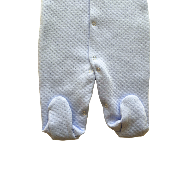 PIJAMA JACQUARD BEBÉ C/BROCHES «BUNNY SKYBLUE» - Imagen 2