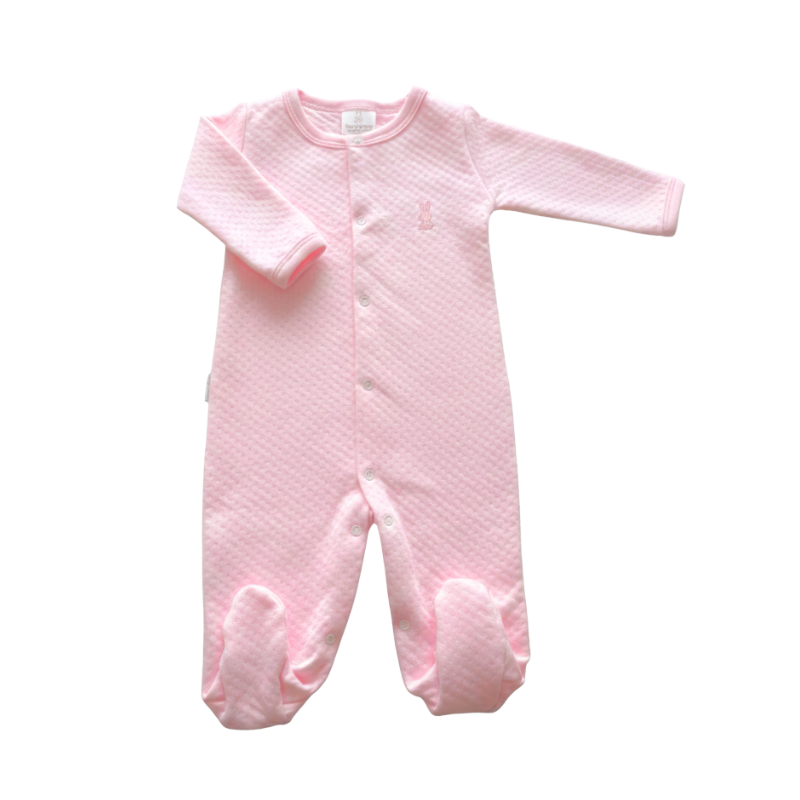 PIJAMA JACQUARD BEBÉ C/BROCHES «BUNNY ROSE»
